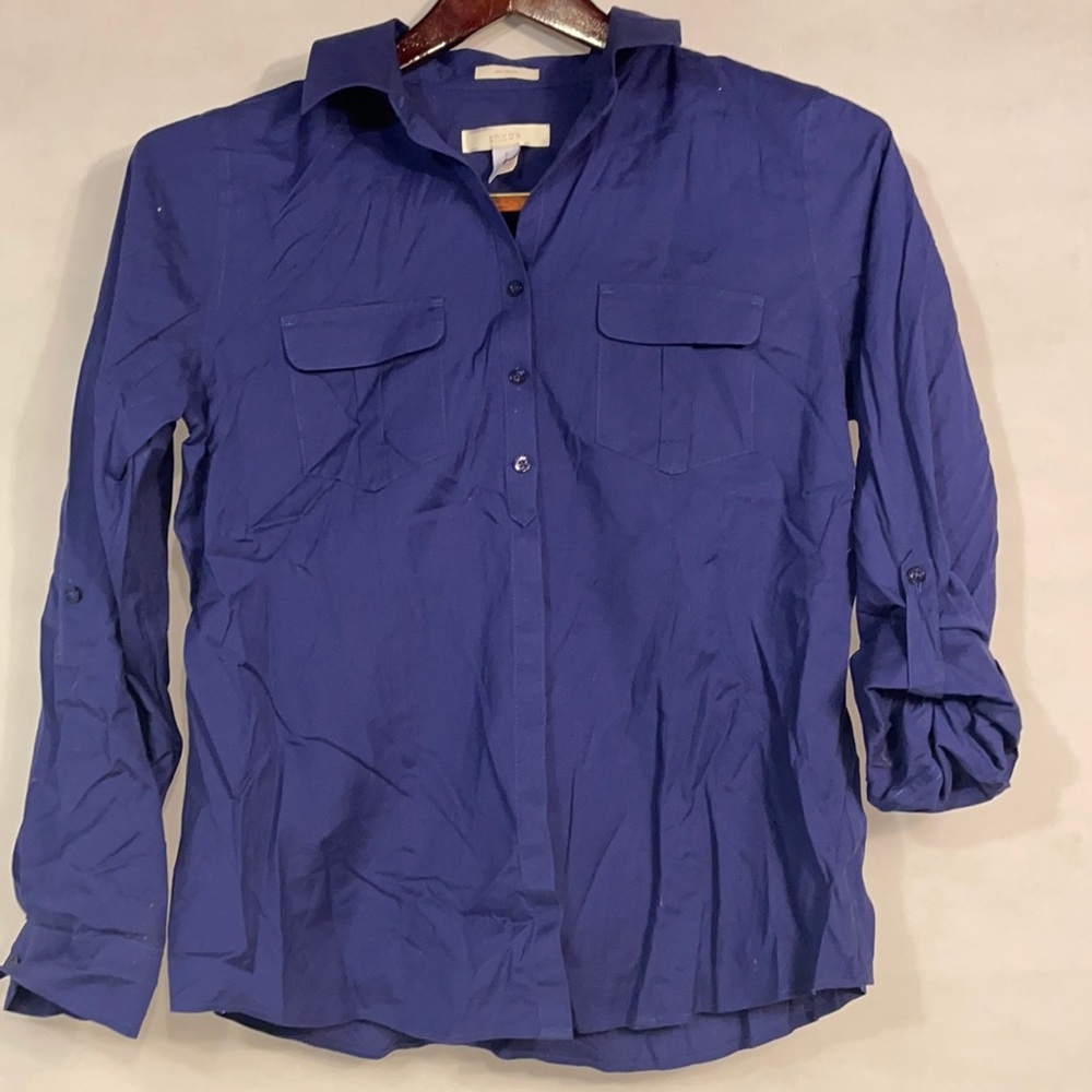 Chico’s No-Iron Button Front Blouse